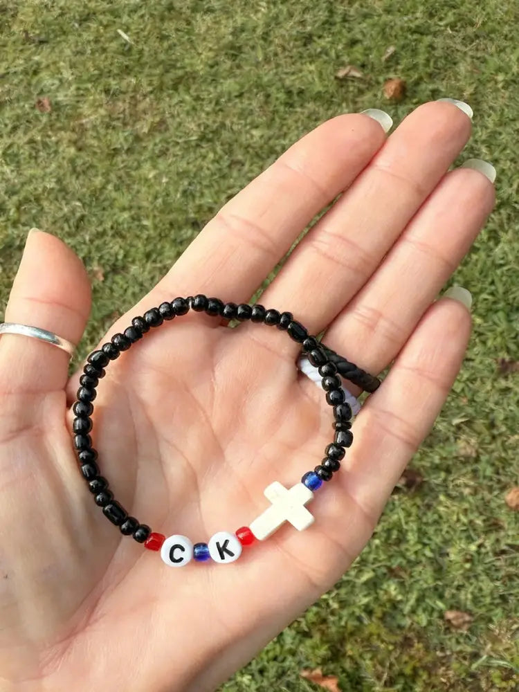 CK & Freedom Beaded Bracelet As picture / ONE