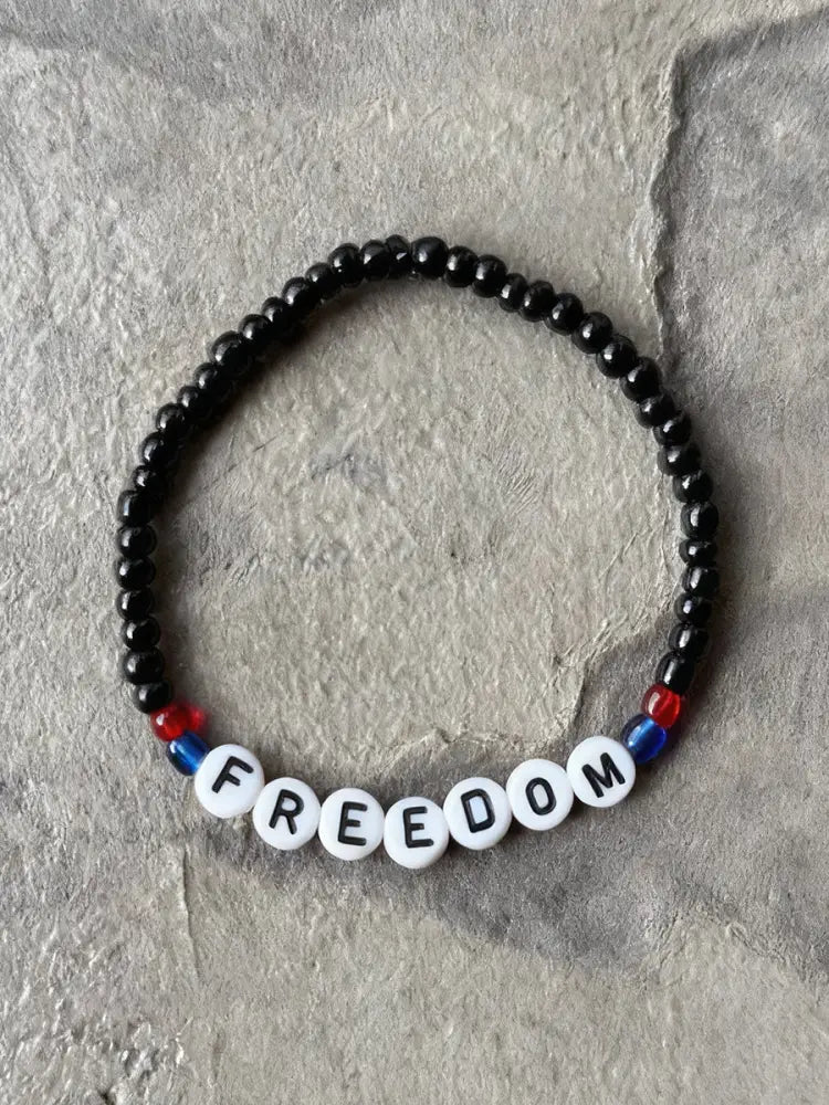 CK & Freedom Beaded Bracelet As picture / ONE