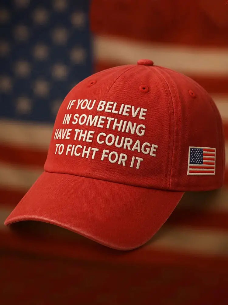 Freedom Printed Casual Unisex Hat Red / ONE
