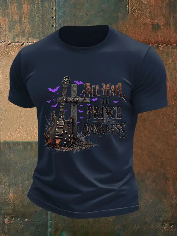 Men’s All Hail Prince Of Darkness R.I.P Rock Legend Memorial Tee Navy Blue / S