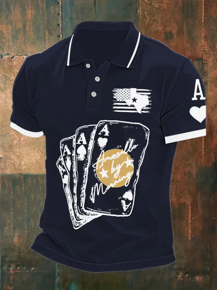 Men’s Amarillo By Morning Printed Shirt Navy Blue / S