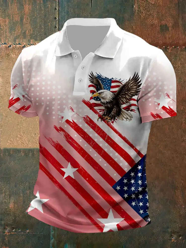 Men’s American Flag Eagle Print Top Picture 2 / S