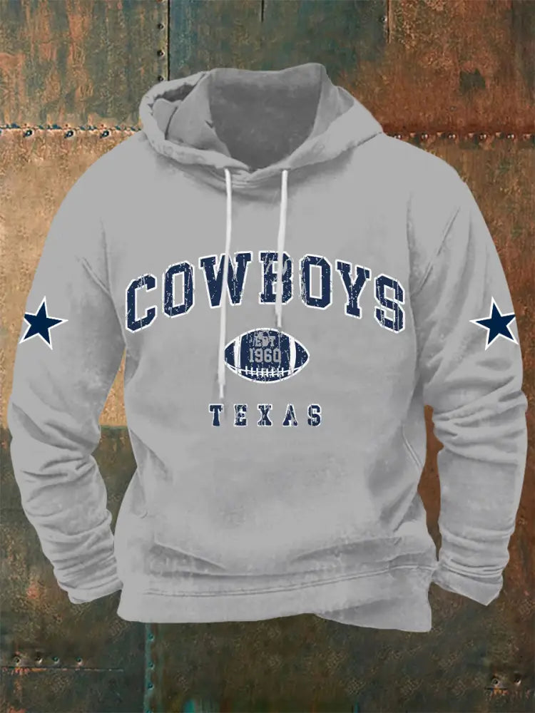 Men’s American football hooded sweatshirt Gray / S