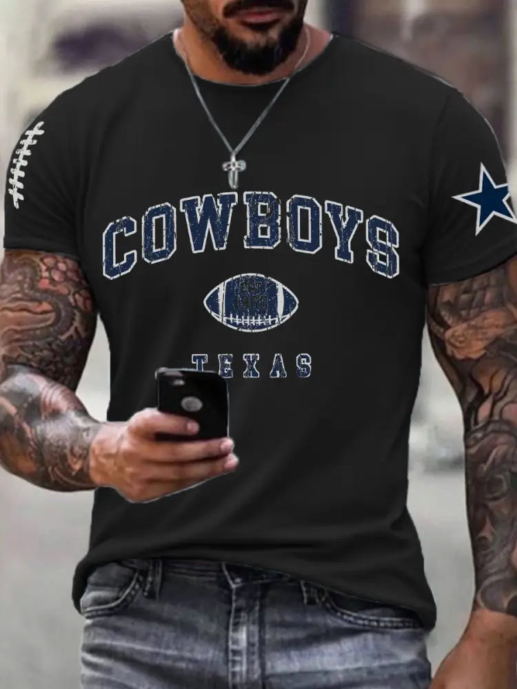 Men’s American Football T Shirt Black / S