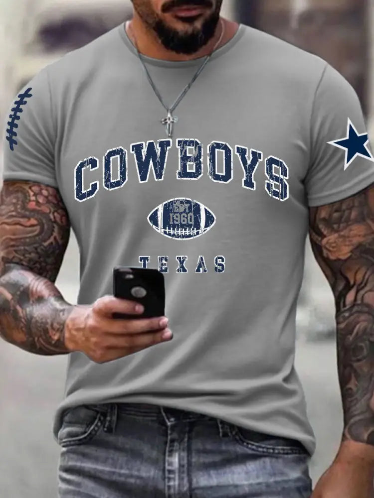 Men’s American Football T Shirt Gray / S