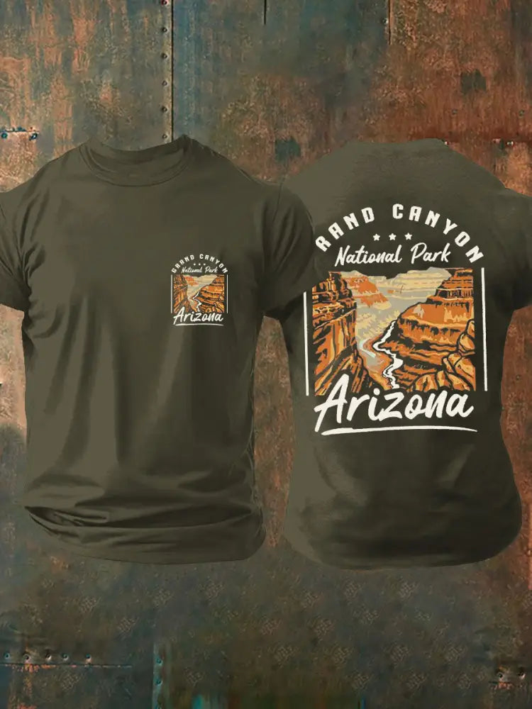 Men’s Arizona Hike Short-Sleeved Printed T-shirt Army Green / S