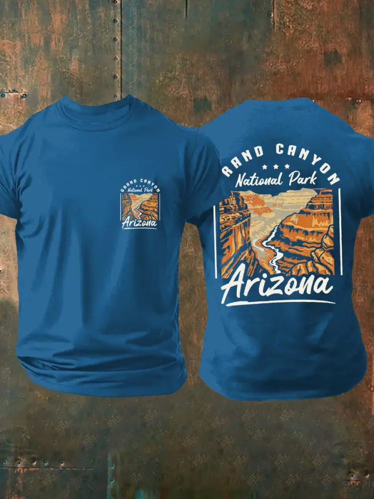 Men’s Arizona Hike Short-Sleeved Printed T-shirt Blue / S