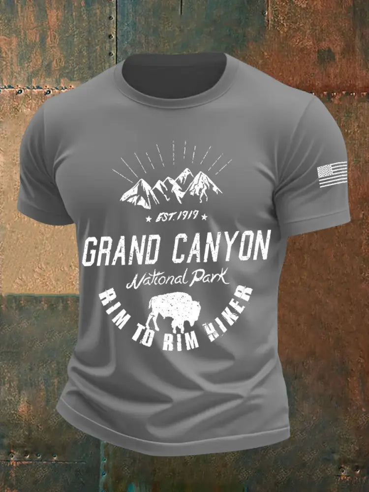 Men’s Arizona Hike Short-Sleeved Printed T-shirt Gray / S