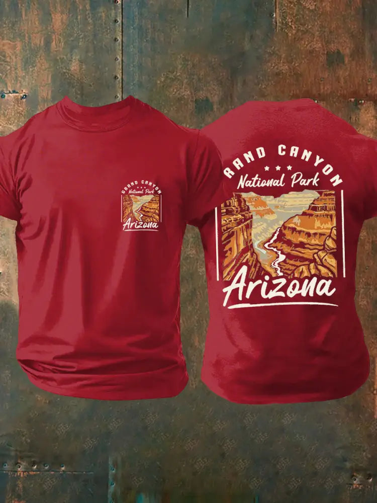 Men’s Arizona Hike Short-Sleeved Printed T-shirt Pure Red / S