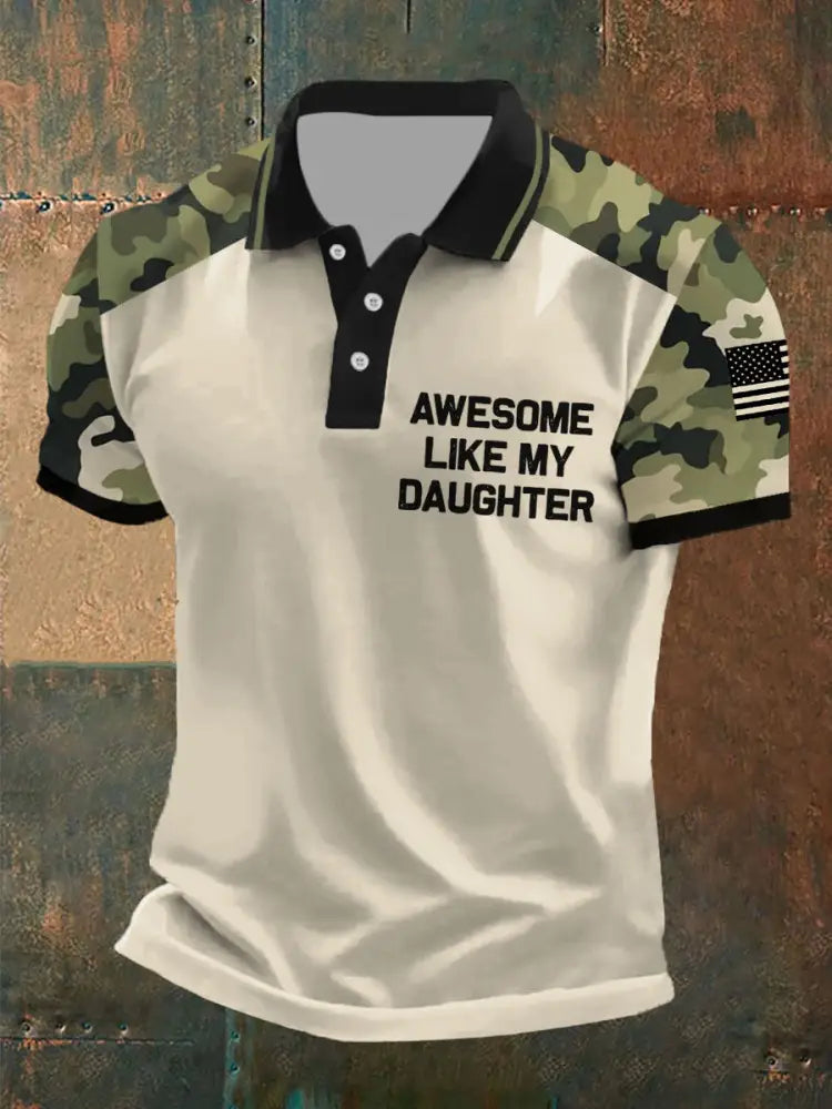 Men’s Awesome Like My Daughter tops Apricot / S