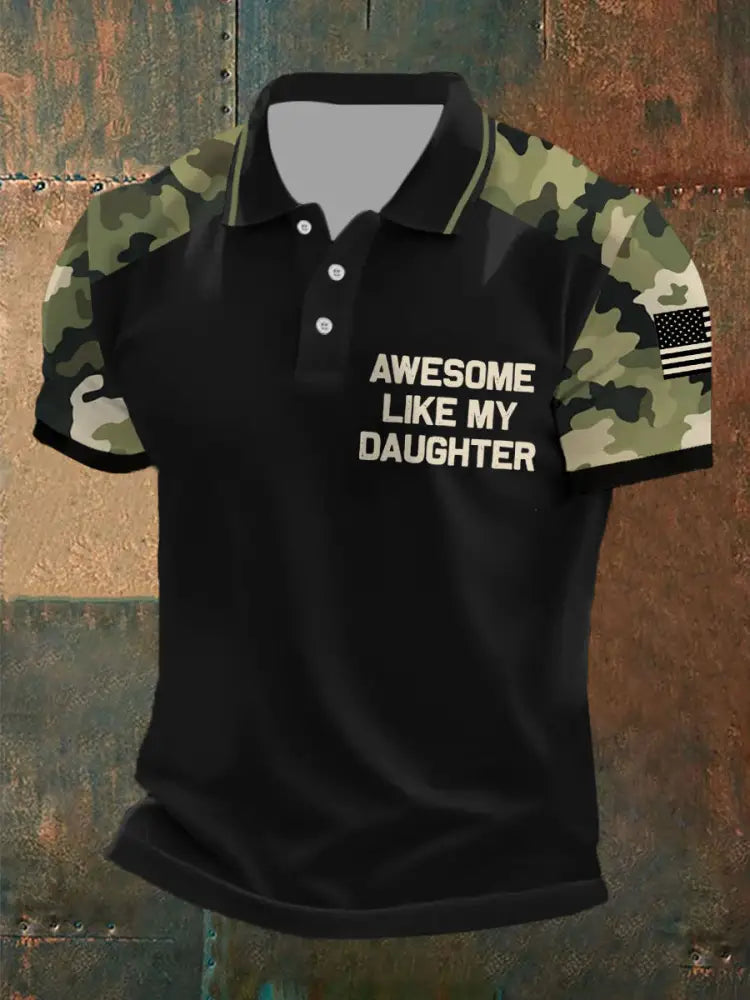 Men’s Awesome Like My Daughter tops Black / S
