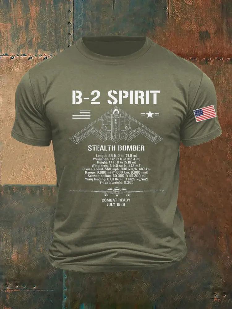 Men’s B-2 Spirit Printed T-shirt Army Green / S