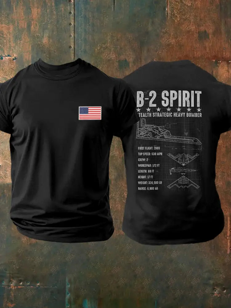 Men’s B-2 Spirit Printed T-shirt Black / S