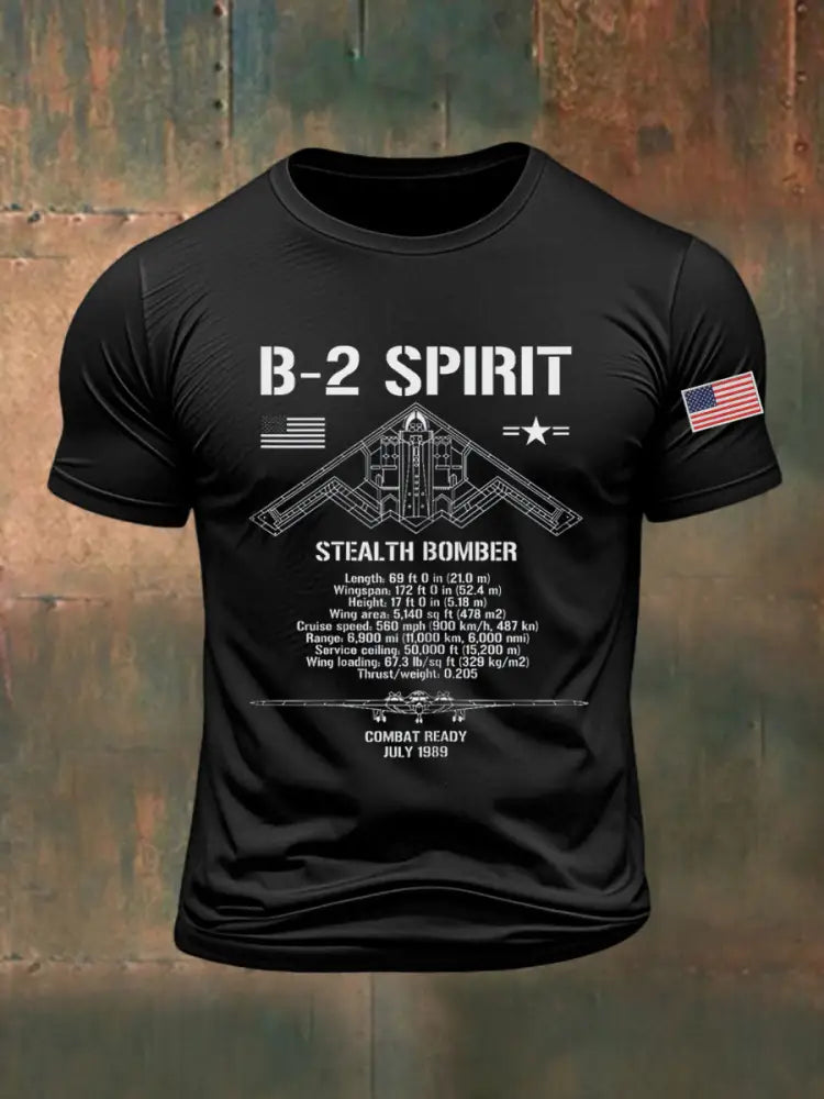 Men’s B-2 Spirit Printed T-shirt Black / S