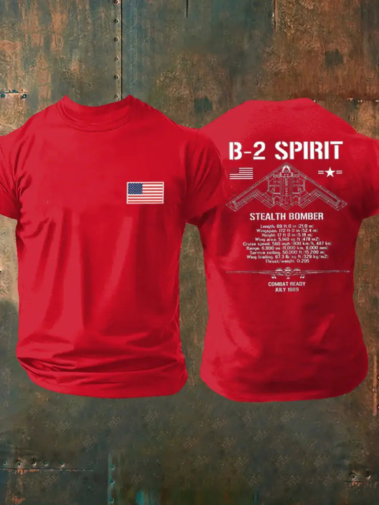 Men’s B-2 Spirit Printed T-shirt Pure Red / S
