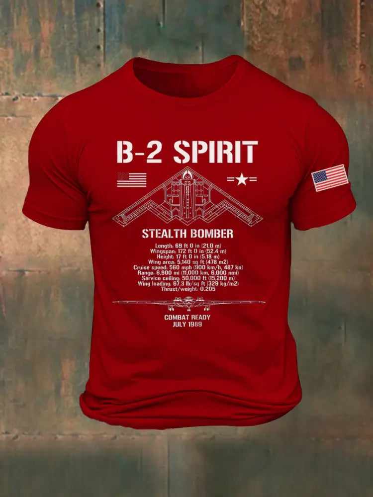 Men’s B-2 Spirit Printed T-shirt Pure Red / S