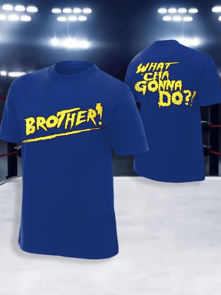Men’s Brother What’cha Gonna Do? Print T-shirt Blue / S
