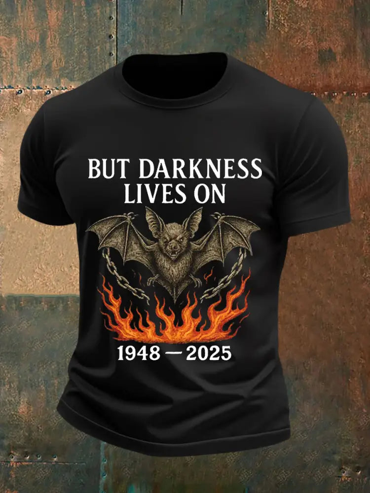 Men’s But Darkness Lives On Rock Legend Memorial Tee