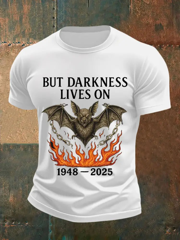 Men’s But Darkness Lives On Rock Legend Memorial Tee White / S