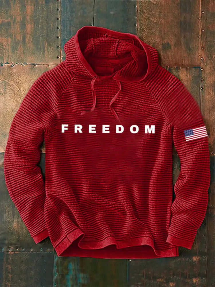 Men’S Casual Printed Long-Sleeved Sweatshirt Red / S