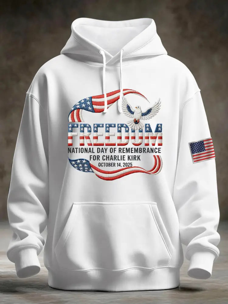 Men’s Charlie Kirk National Day Of Remembrance Hoodie White / S