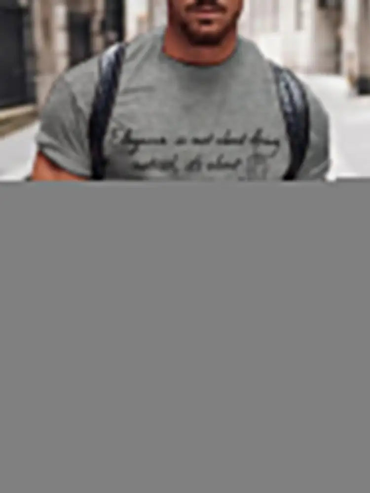 Men’s Elegance Is About Being Remembered Quote T shirt Light Gray / S