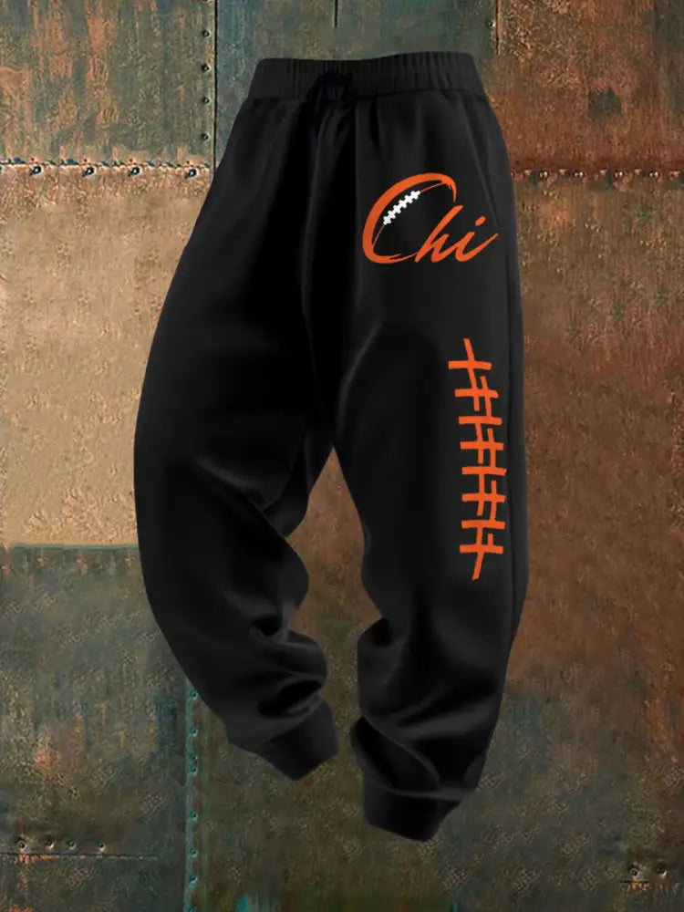 Men’s Football Fans Lovers Gameday Casual Pants Black / S
