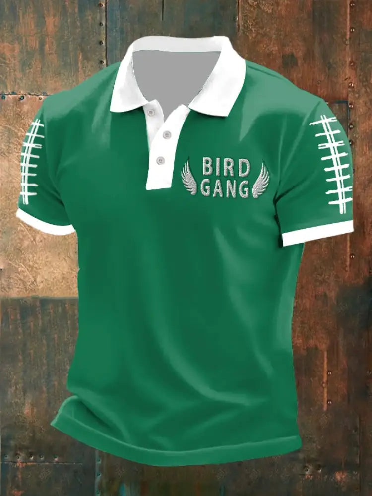 Men’s Football Fans Lovers Gameday Casual short sleeve shirt Green / S