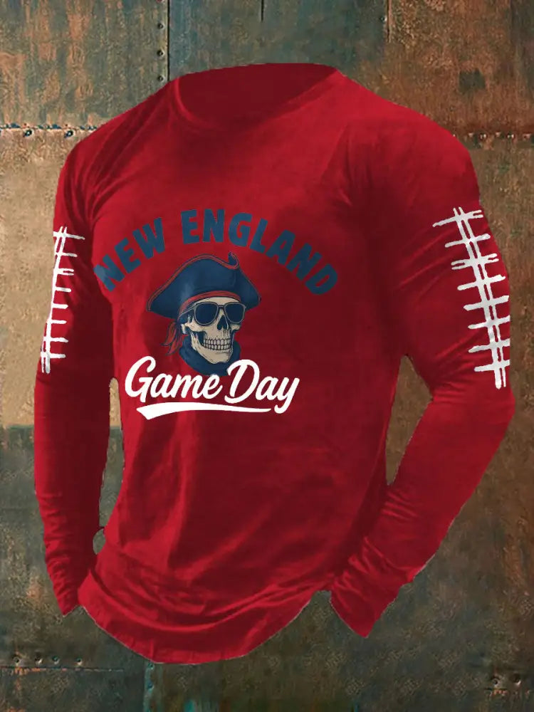 Men’s Football Fans Lovers Gameday Printed T shirt Red / S