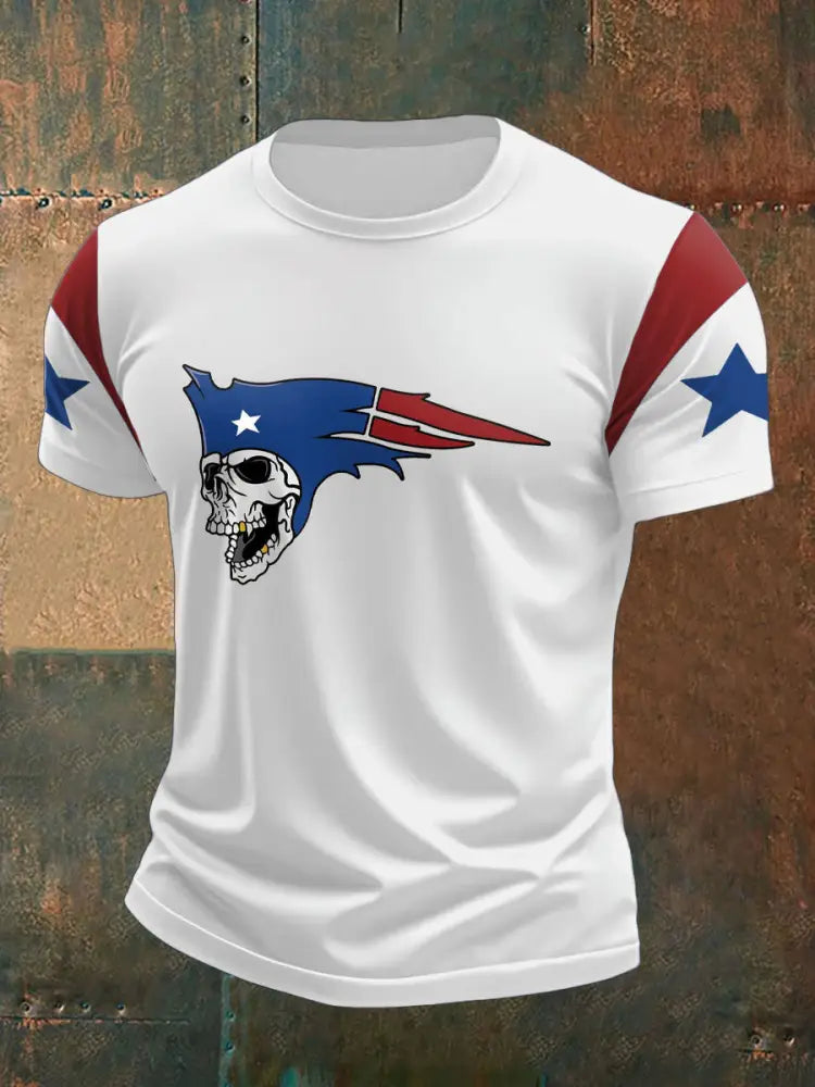 Men’s Football Fans Lovers Gameday Printed T shirt White / S
