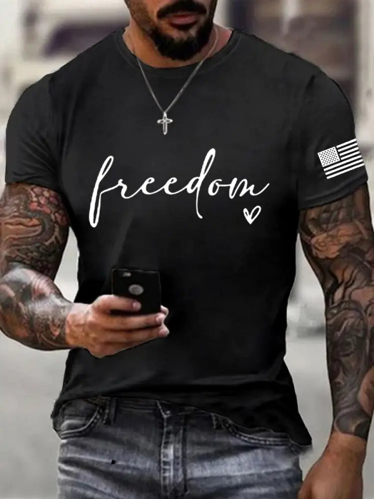 Men’s Freedom Charlie Kirk Tee Black / S