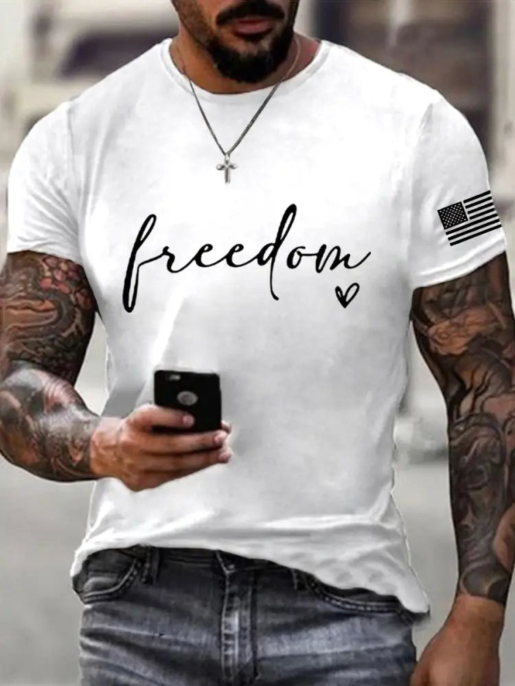 Men’s Freedom Charlie Kirk Tee White / S