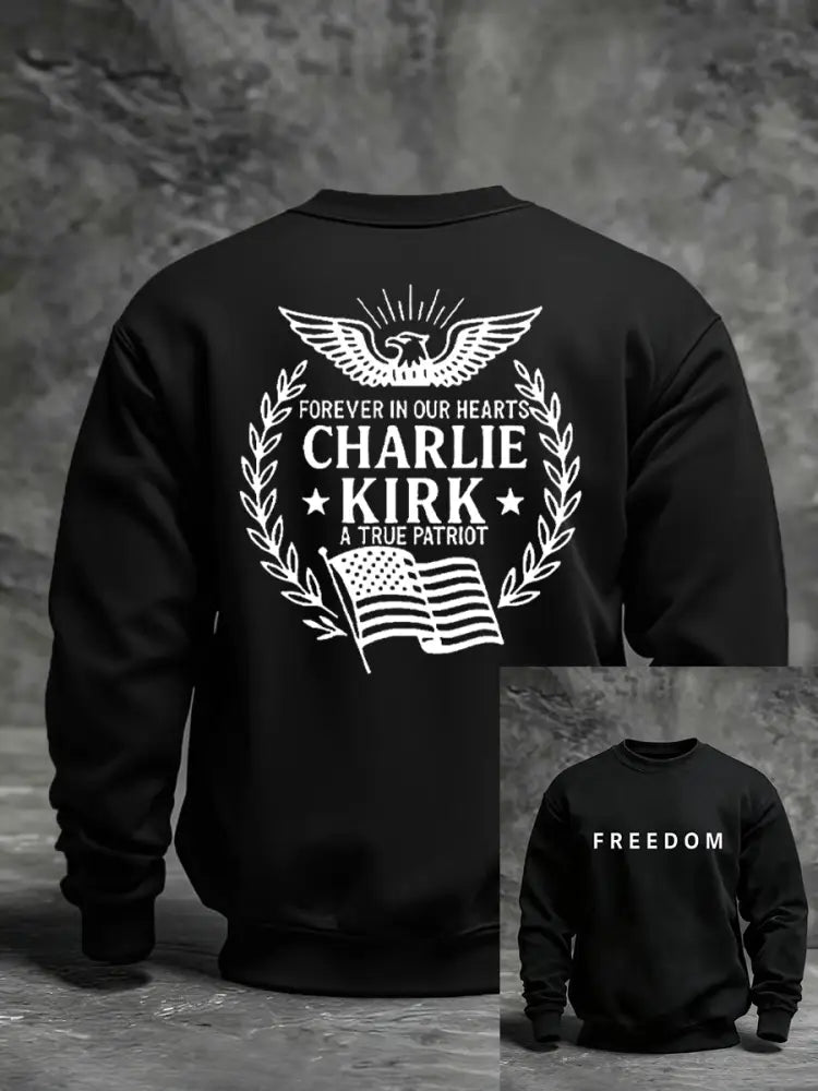 Men’s Freedom Is Not Free R.I.P Charlie Kirk Long Sleeve Sweater Black / S