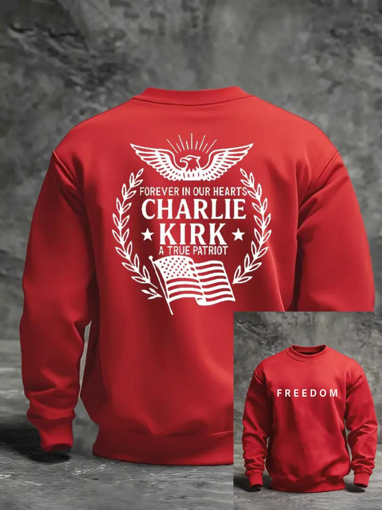 Men’s Freedom Is Not Free R.I.P Charlie Kirk Long Sleeve Sweater Red / S