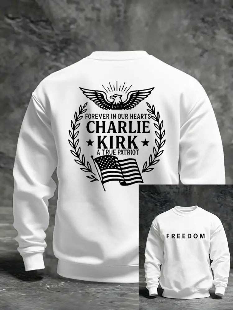 Men’s Freedom Is Not Free R.I.P Charlie Kirk Long Sleeve Sweater White / S