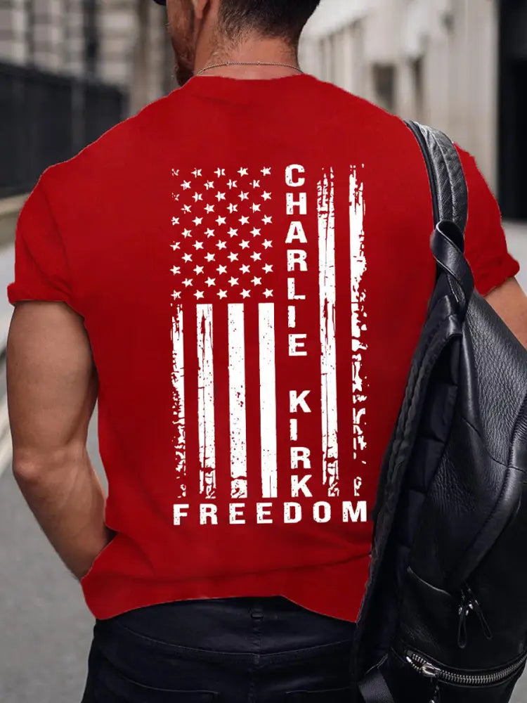 Men’s Freedom Is Not Free R.I.P Charlie Kirk Short Sleeve T-shirt