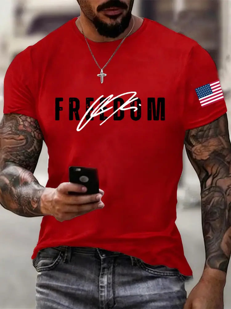 Men’s Freedom Is Not Free R.I.P Charlie Kirk Short Sleeve T-shirt Pure Red / S