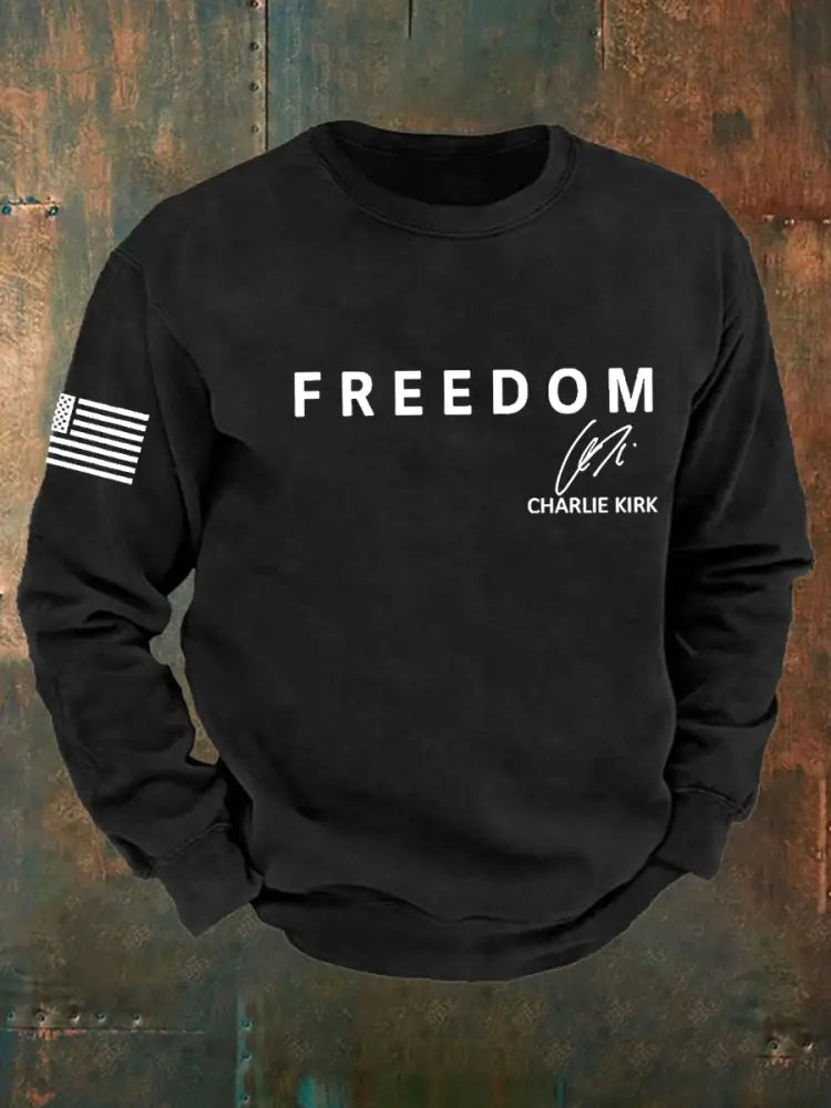 Men’s Freedom Is Not Free R.I.P Charlie Kirk Sweater Black / S