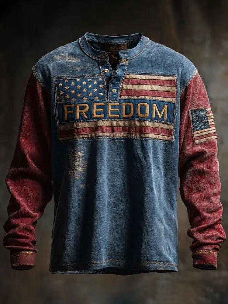 Men’s Freedom Printed Casual T-shirt As picture / S