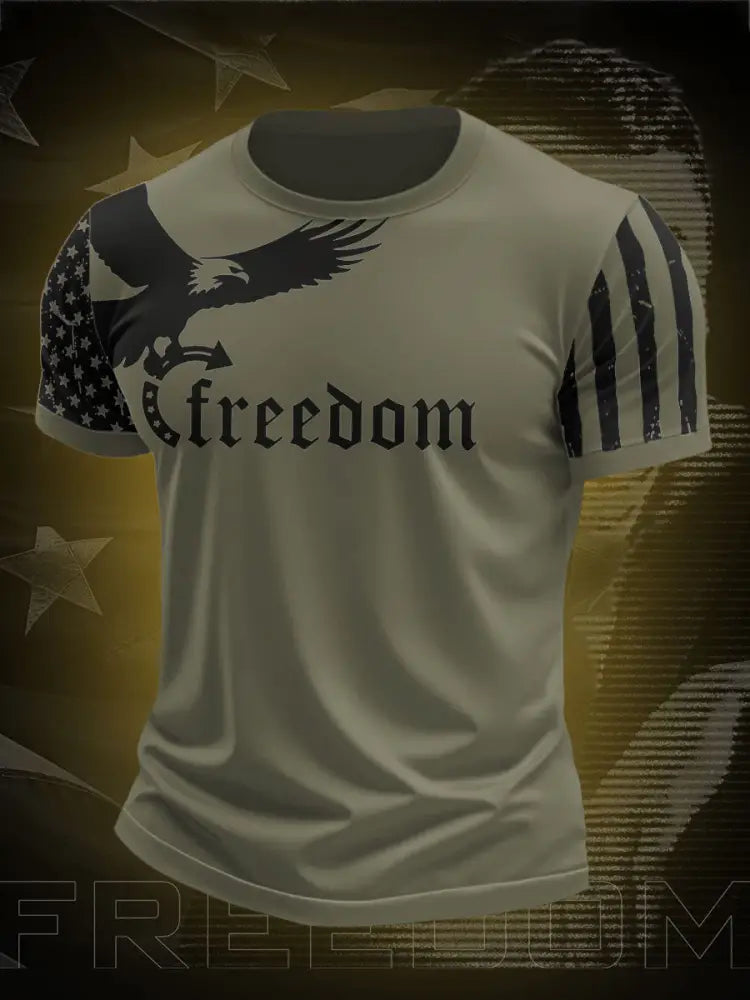 Men’s Freedom True Patriot Printed T-shirt Army Green / S