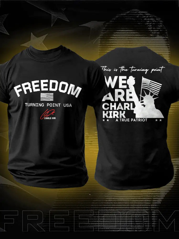 Men’s Freedom True Patriot Printed T-shirt Black / S