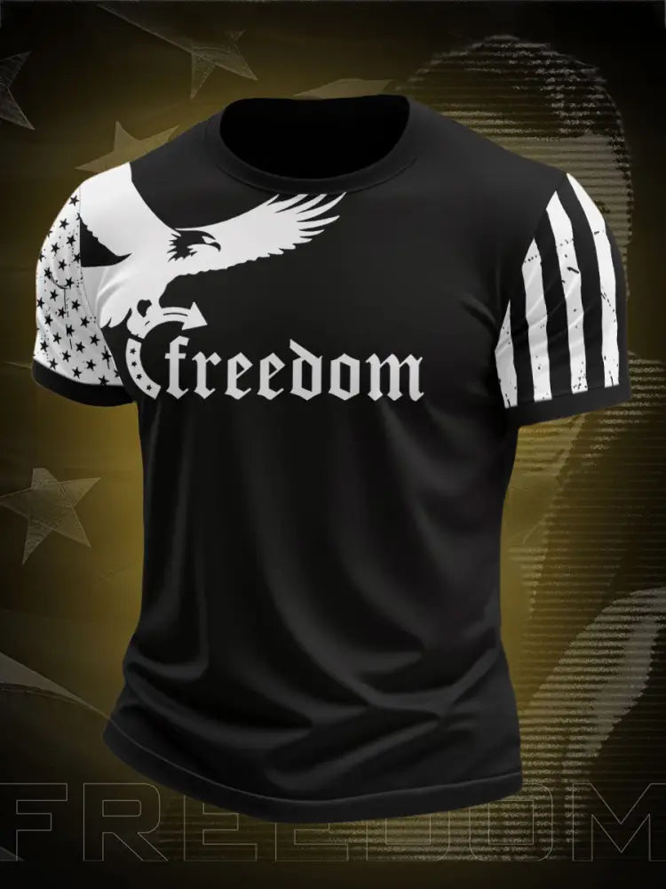 Men’s Freedom True Patriot Printed T-shirt Black / S