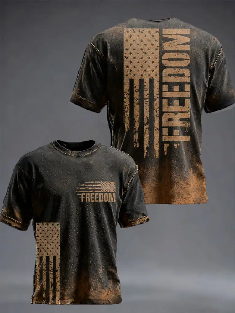 Men’s Freedom True Patriot Printed T-shirt Black / S