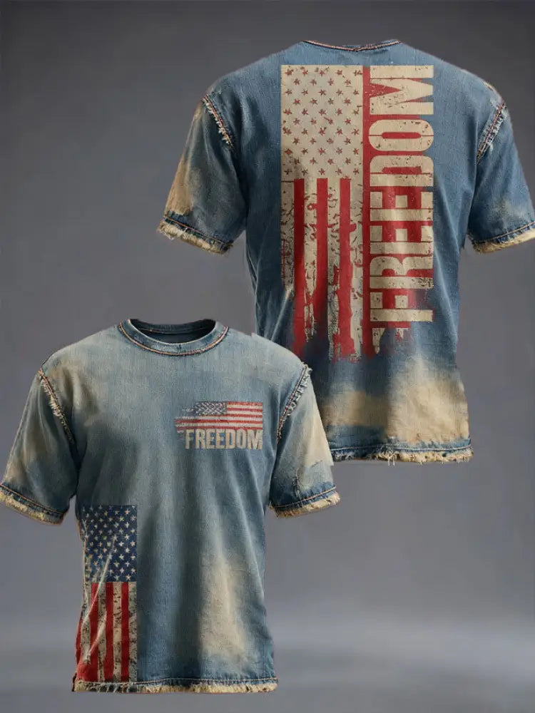 Men’s Freedom True Patriot Printed T-shirt Blue / S