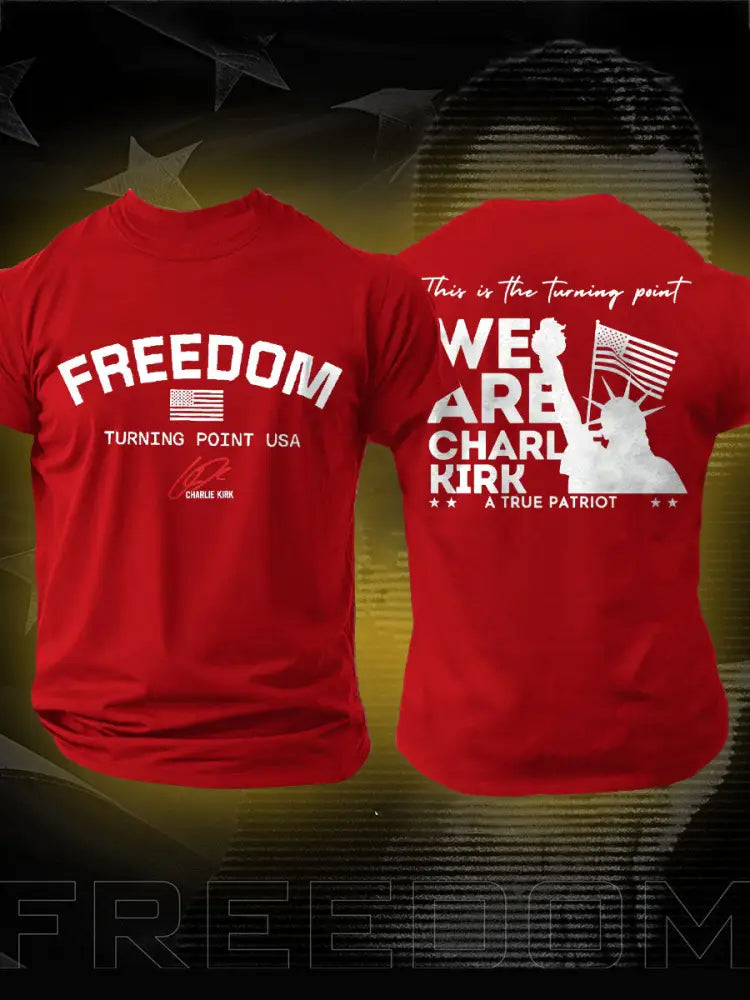 Men’s Freedom True Patriot Printed T-shirt Pure Red / S