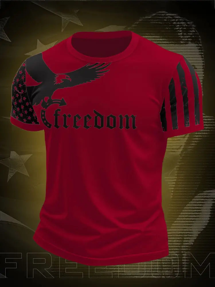 Men’s Freedom True Patriot Printed T-shirt Red / S