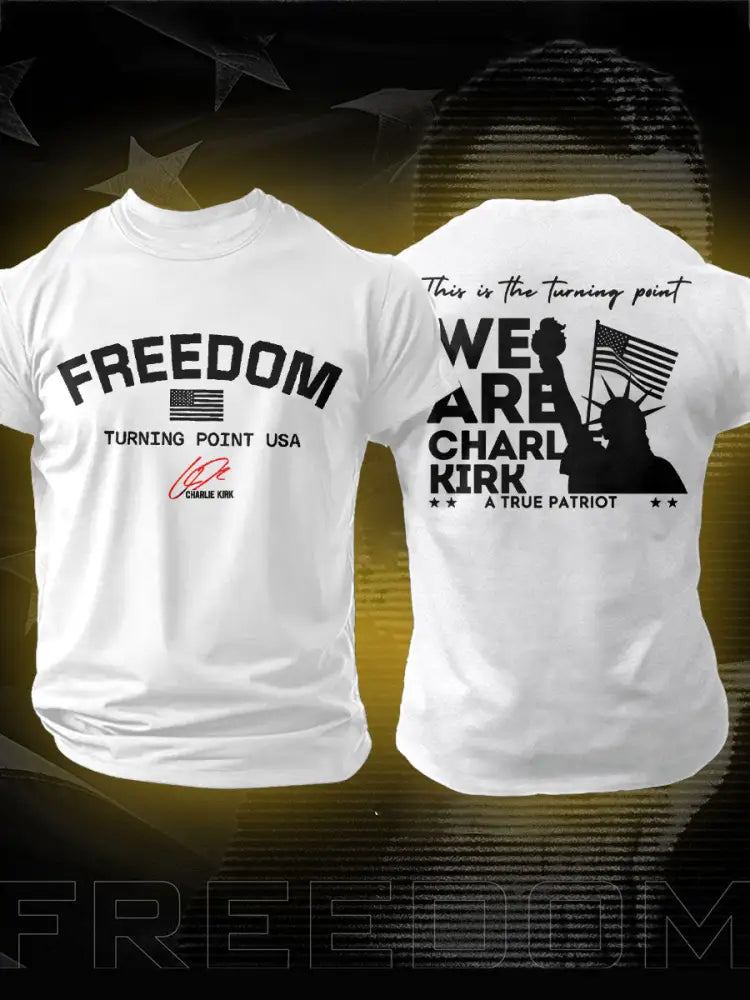 Men’s Freedom True Patriot Printed T-shirt White / S