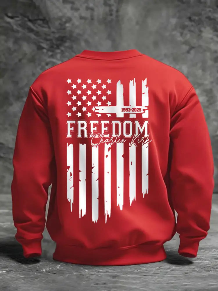 Men’s Freedom USA Flag Print Sweatshirt