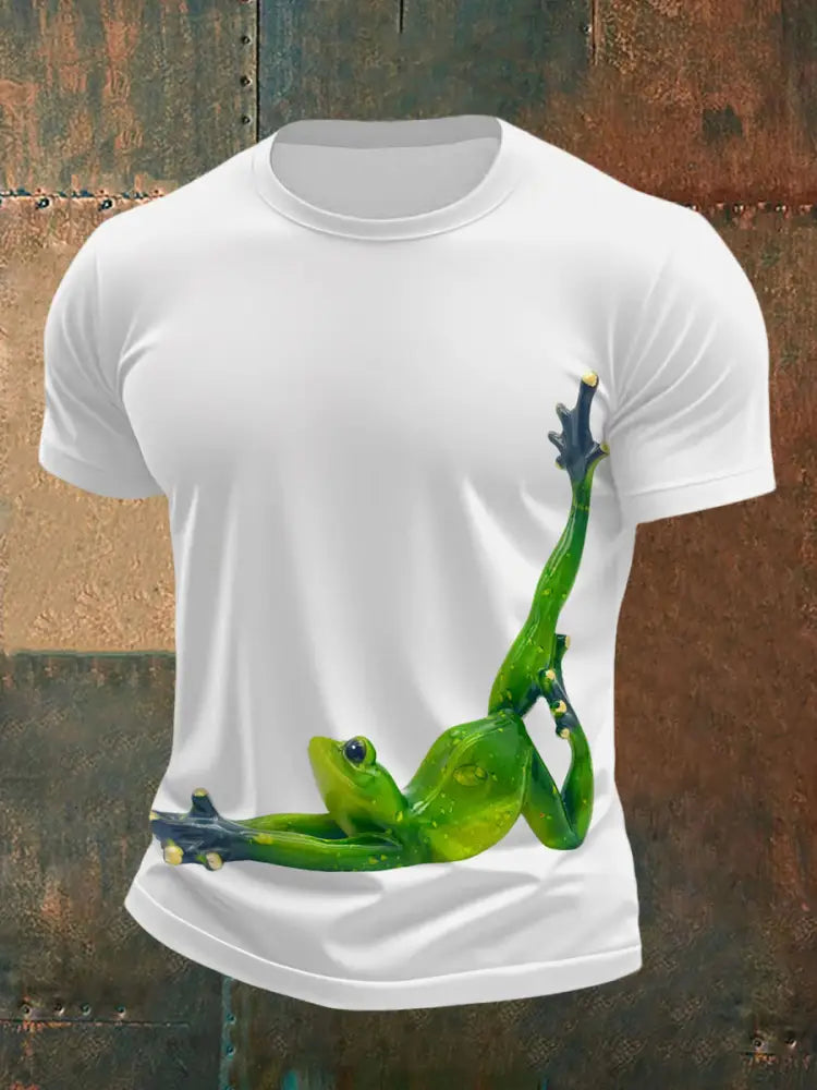 Men’s Funny Frog T-shirt White / S
