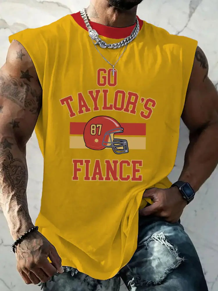 Men’s gym teacher and english teacher love story vest Yellow / S